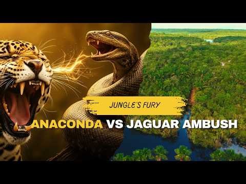 Jungle’s Fury Anaconda vs Jaguar Ambush #JunglesFury #AnacondaVsJaguar #WildlifeBattle