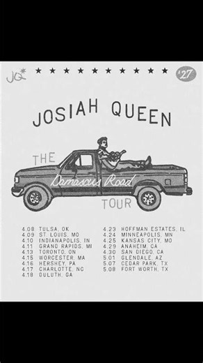Josiah Queen "The Damascus Road Tour" 2027 | #TourDrop