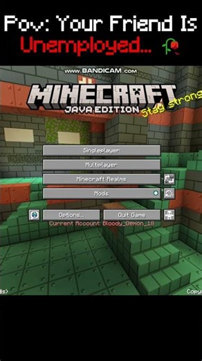 POV: 👉🏻"Your Friend Is Unemployed 😵"👈🏼#minecraft #shorts