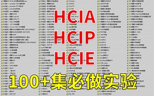 【100集纯实验】强推！从HCIA-HCIP-HCIE必须掌握的全流程配置实验