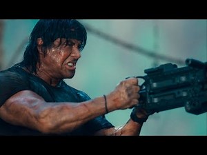 Рэмбо стреляет из пулемета PART 2 (Rambo scene with a machine gun)