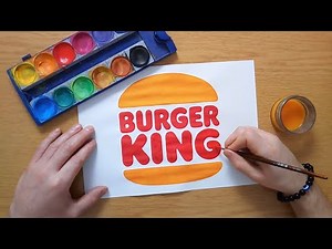 How to draw the BURGER KING logo