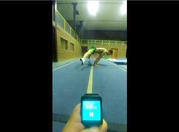 Longest Planche Hold On A Gymnastics Exercise Floor