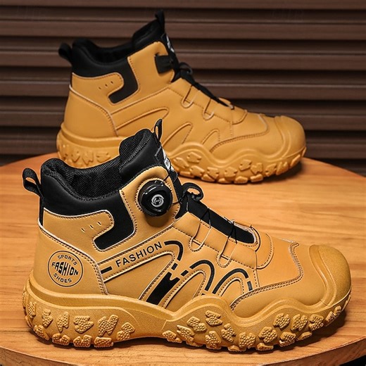 Men's Casual Shoes Platform Boots Walking Sporty Casual PU Leather Comfortable Slip Resistant Breathable Booties