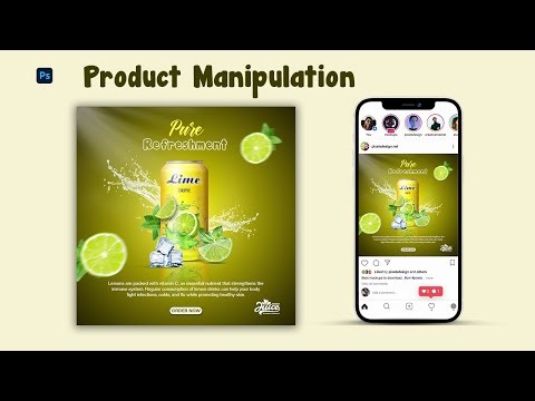 Product Manipulation Create a Stunning Lemon Drink Design in Photoshop Photoshop Tutorial