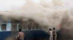 5K views · 115 reactions | #Flash Another train torched down and this time in UP's Balia | South kashmir Viral Kashmir | Facebook