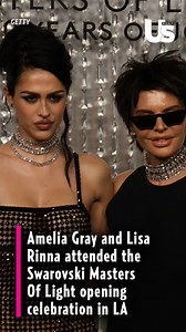 Amelia Gray and Lisa Rinna lit up the Swarovski Masters of Light opening celebration in LA. | Us Weekly