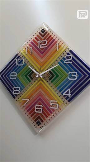 Colored pencil resin art with stunning glow effect