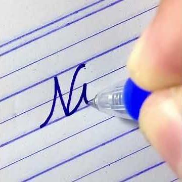 Nine - Word in cursive writing | How to write English cursive writing | Cursive handwriting practice