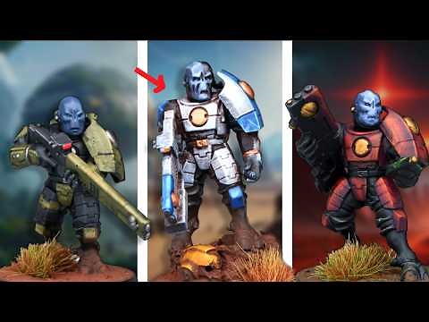 How to Paint Tau: White, Green and Red.