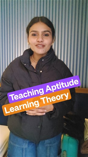 Teaching aptitude learning Theory by Jyoti ma'am #ugcnetpaper1 #netjrf #apniuniversity #jyotimaam