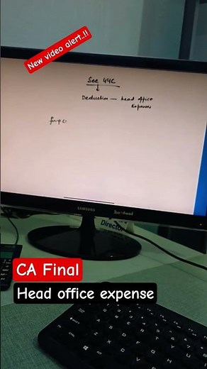 head office expense #cafinal #tax #studywithme