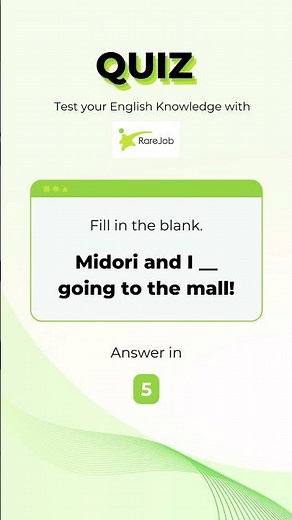 QUIZ: Test Your English Knowledge with RareJob #1
