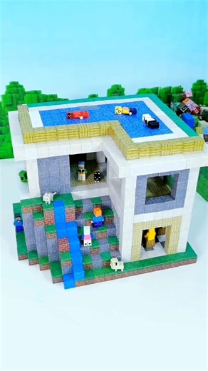 900 Magnetic Blocks 😲 House Ban Gaya! 🏠#shorts​ #Minecraft​