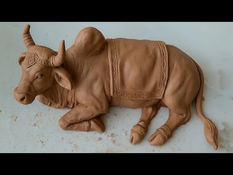 Sculpting challenge day 33: Time-lapse process sculpting a sacred bull