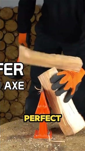 Effortless Wood Splitting Technique #woodworking #tools #satisfying