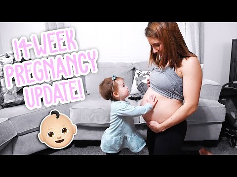 14 Week Pregnancy Update! // Pregnant Belly Shots, Symptoms, and Adorable Baby Kisses!