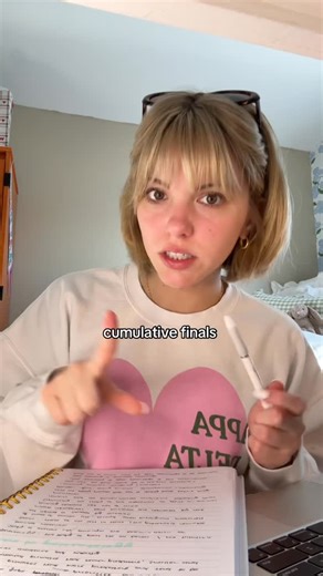 Hannah Hughes | study tips 💡 on Instagram: "How to study for a cumulative final and actually remember everything #studying #finalsweek #collegefinals #collegetips #unstuck"