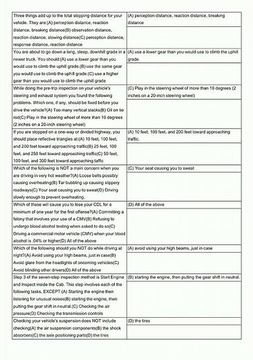 CA DMV CDL Class B Practice Test Questions Flashca video