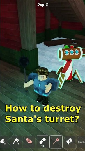 How to destroy Santa's turret in 99 Nights in the Forest Roblox