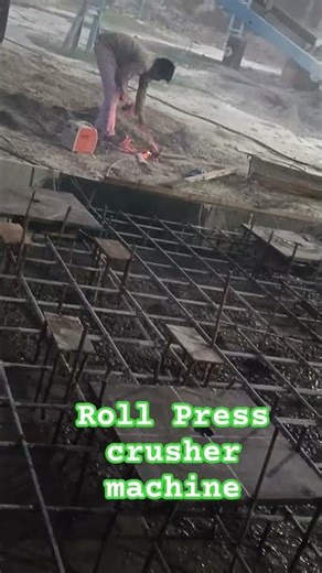 puzzolona Roll press crusher machine #construction #civilengineering #live #vlogs #blogger