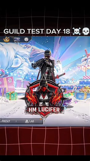 Hm lucifer on Instagram: "GUILD TEST DAY 18 💀 #guildtest #1v2 #freefire #freestyle #"