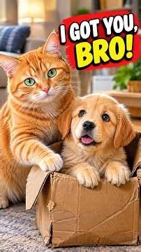 Hero Cat Saves Trapped Puppy in Shocking Rescue! 🐱🐶❤️
