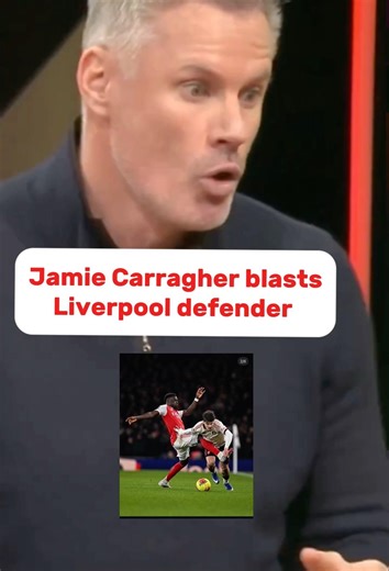 Jamie Carragher blasts Milos Kerkez in recent Sky Sports interview. #liverpool #arsenal