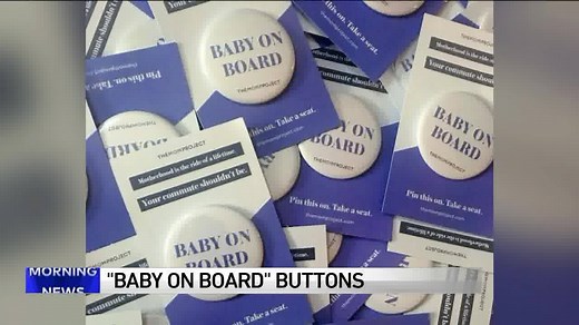 11K views · 72 reactions | Get up when you see a pregnant woman! It’s now come to the use of a “Baby on Board” button when riding the CTA | WGN Morning News | Facebook