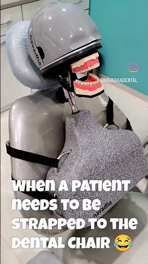 Dental patient strapped to the chair #dentalstudent 😁😂