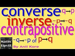 Converse Inverse and contrapositive of an implication