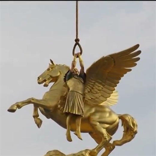 the most dangerous and risky escape #horse #fire #pegasus #wings