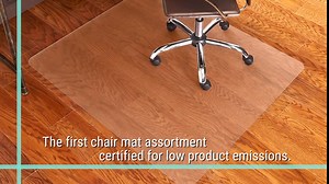 ES Robbins EverLife Anchor Bar Lipped Vinyl Chair Mat for High Pile Carpet, 46 by 60-Inch, Clear