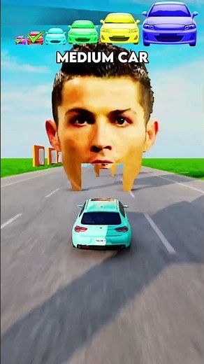 Big & Small Cars Vs Cristiano Ronaldo Mouth - BeamNG.Drive