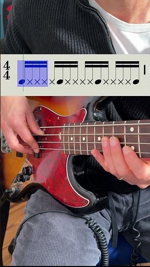 Bass Muted Ghost Notes #bass #learnbass #bassguitar #learntojam