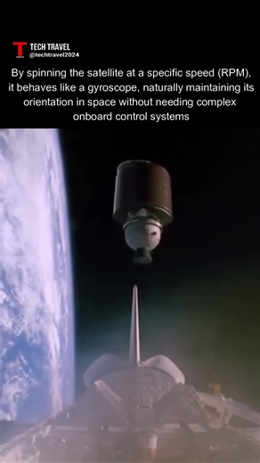 Why did the Space Shuttle spin satellites before release? #satellite #technology #space #new