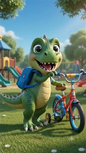 Baby T-Rex Learns About Bicycles 🚲 | Fun Kids Learning Video | Episode 8