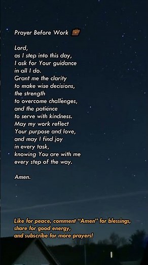 Powerful Prayer Before Work | Seeking Guidance and Strength for the Day