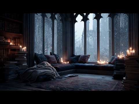 Kingfisher’s Library Ambience | Dark Fae Castle for Sleep, Reading & Focus (Quicksilver)