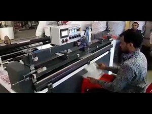 Air bubble bag making machine with sealking tape.