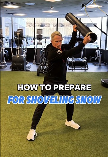 ❄️ Still shoveling out from the first snow… and more is coming. Shoveling isn’t about straight line strength. It’s about controlling load in awkward positions. These drills help prep your body 👇 ➡️ Diagonal swings ➡️ Lateral lunges with overhead reach ➡️ Rotational step swings Train to rotate, shift, and handle load safely when life gets messy. Because snow shoveling isn’t predictable… and neither is life. #functionaltraining #trainforlife #movementhealth #fitover40 #winterworkout