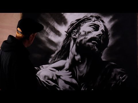 High Contrast Charcoal Study | Jesus Christ Artwork #CharcoalArt #CharcoalPortrait #JesusChristArt