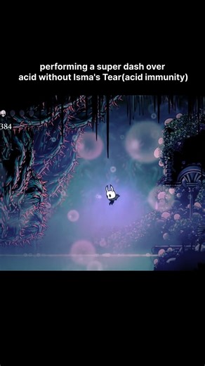 Acid skip technique by performing a super dash in #HollowKnight