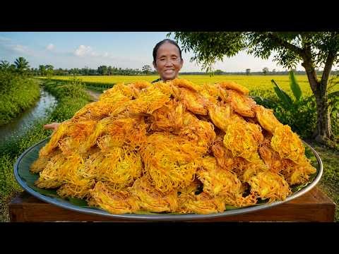 Bà Tân Vlog - Making a Giant Platter of Fried Sweet Potato Fritters to Treat the Whole Village fo...