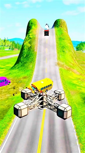 Weird dump& funny car crossing to spinner hammer crush in beamNG drive