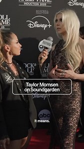 Rock & Roll Hall of Fame on Instagram: "“Soundgarden means everything to me” — @taylormomsen talks to @allisonhagendorf about the importance of @soundgarden in her life. 📺 Check out Taylor Momsen’s performance at the 2025 Rock & Roll Hall of Fame Induction Ceremony, now streaming on @DisneyPlus. #RockHall2025"