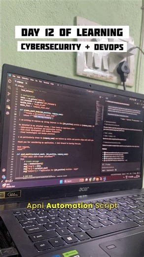 Day 12 | Resume Mailing Automation Script 🤖 #cybersecurity #devops #beginner #money #hacker