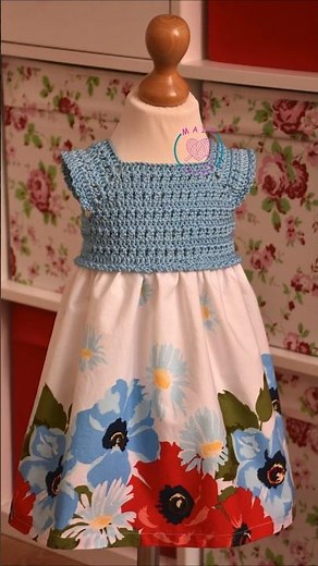 Crochet Baby Dress Tutorial (1 and 2 Years) #crochetdress