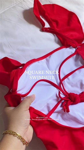 square neck swimsuit from @Vida Swimwear 🍒❤️ #vidaswimwear #onepieceswimsuit #swimsuit #swimwear #beachwear #squareneck