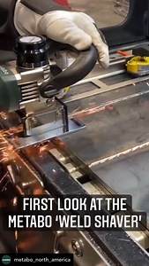 The Metabo Weld Shaver uses 3 carbide inserts to ‘shave’ away welds. 🏎Faster than a grinder 🧽Cleaner than a grinder 🦺Safer than a grinder Thanks for trying it out @madero_co #metabotools #professionalpowertoolsolitions #fabtech | Metabo